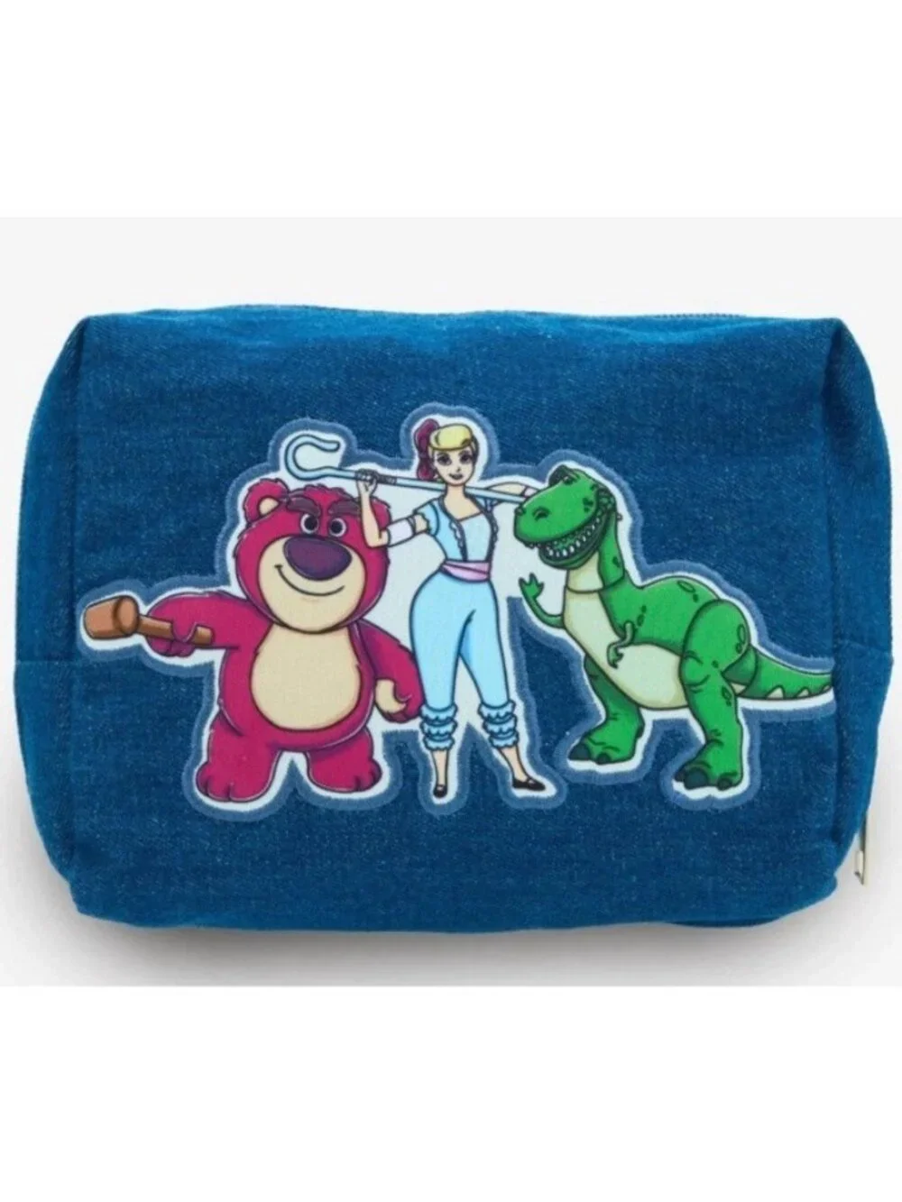 Disney Pixar Toy Story Denim Cosmetic Bag Makeup Travel Pouch Jessie Woody Buzz
